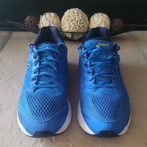 Size 12.5 Asics Gel Fortitude 8 Blue Yellow Running Men Sneakers